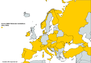 Known NREN FileSender installations in Europe (May 2024)